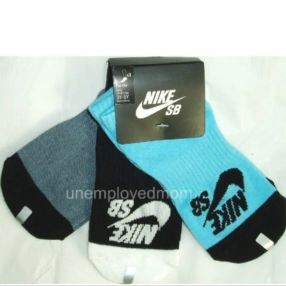 Nike Low Cut Socks Youth Kids Athletic Sports Active Wear Boys Girls 3 pair SB